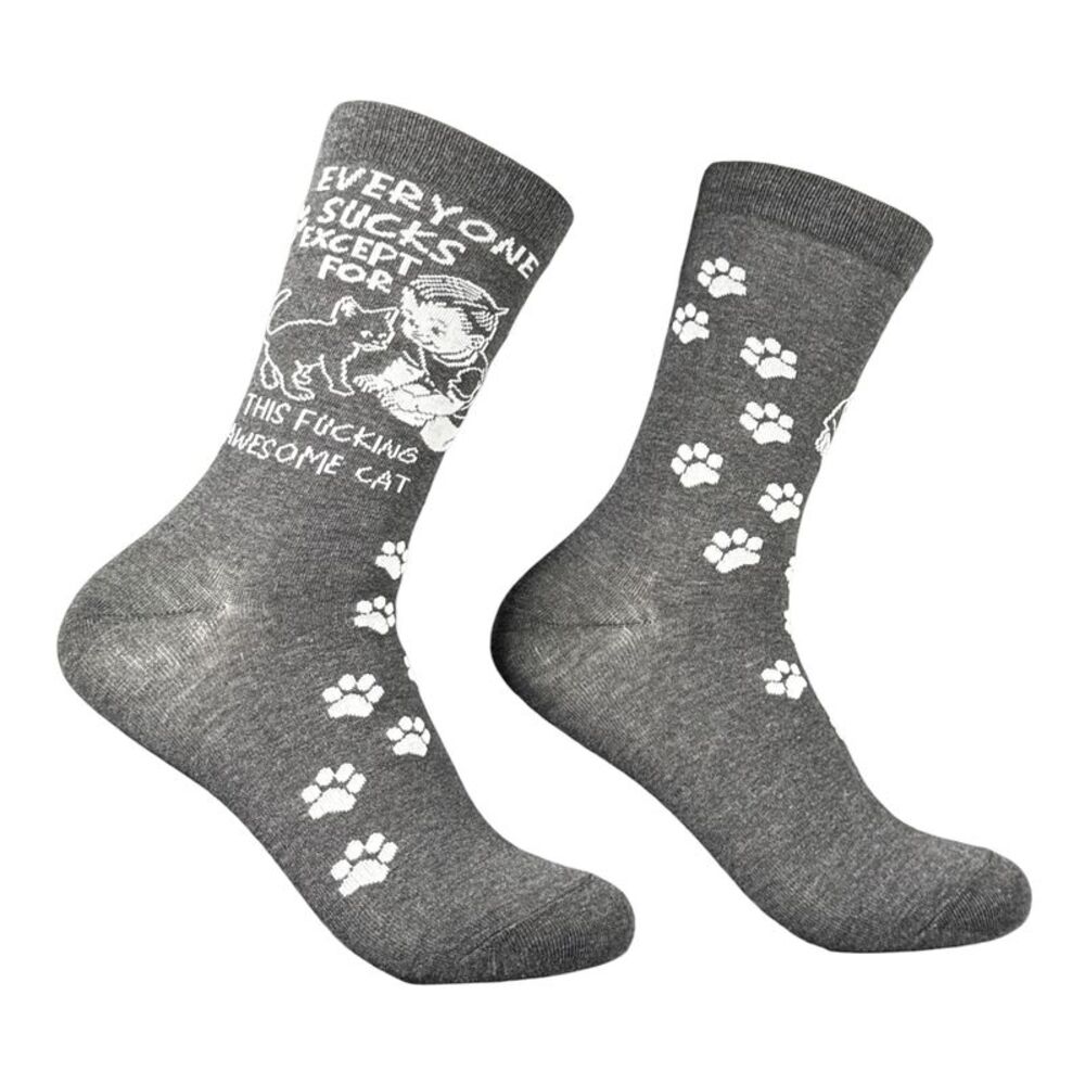 Everyone Sucks Except for This  Awesome Cat Socks Footwear For Ladies